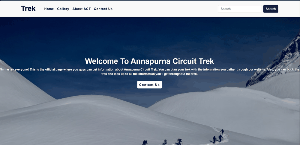 Annapurna Circuit Tourism Website screenshot
